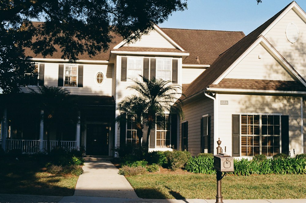 Two-story house with a covered front porch