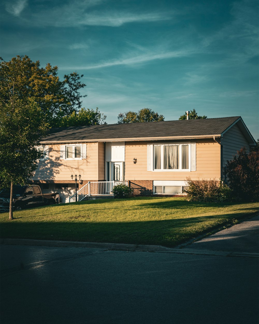 Single-family house on a quiet road